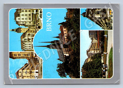 Pohlednice Brno koláž městských motivů 1984 (TP2363)
