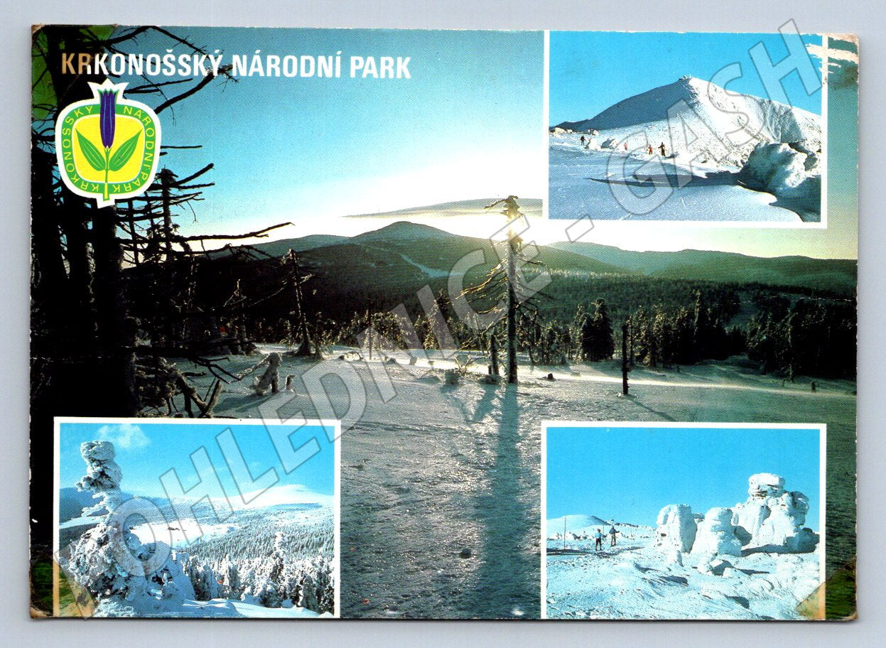 Pohlednice Krkonošský národní park zasněžená krajina 1960s (TP2366)