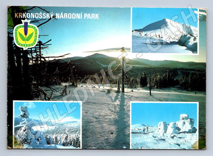 Pohlednice Krkonošský národní park zasněžená krajina 1960s (TP2366)