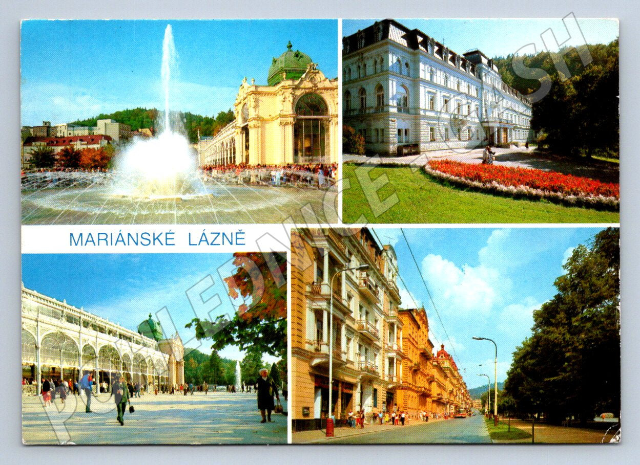 Pohlednice Mariánské Lázně město motivy 1987 (TP2374)