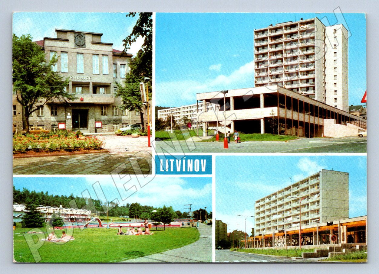 Pohlednice Litvínov více pohledů 1985 (TP2375)