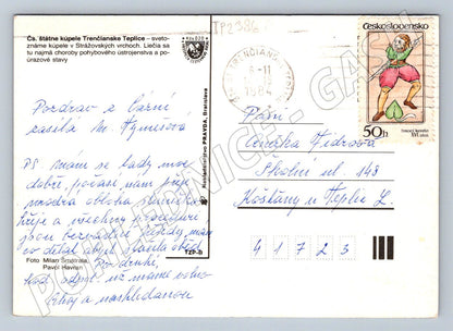 Pohlednice Slovensko Trenčianske Teplice lázně 1984 (TP2386)