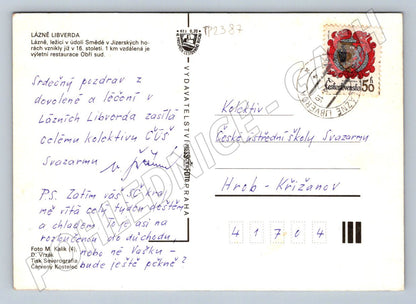Pohlednice Lázně Libverda Obří sud 1989 (TP2387)