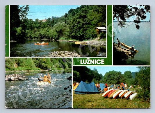 Pohlednice Lužnice řeka kempování 1983 (TP2394)
