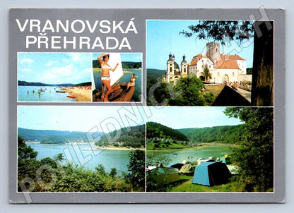 Pohlednice Vranovská přehrada zámek kemp 1984 (TP2395)