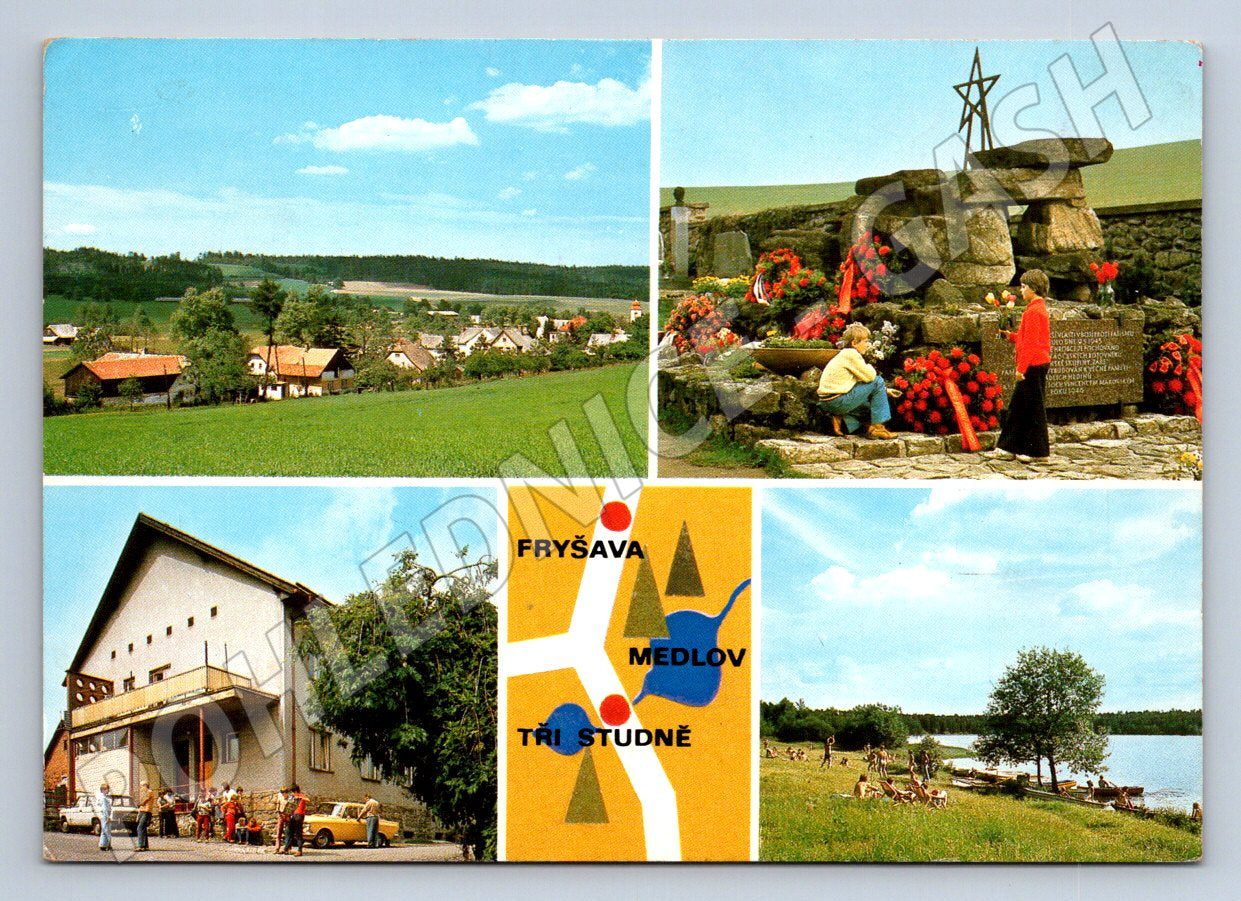 Pohlednice Fryšava, Tři Studně, Medlov, Žďárské vrchy (TP2397)