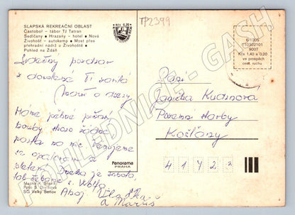 Pohlednice Slapská přehrada autocamping (TP2399)