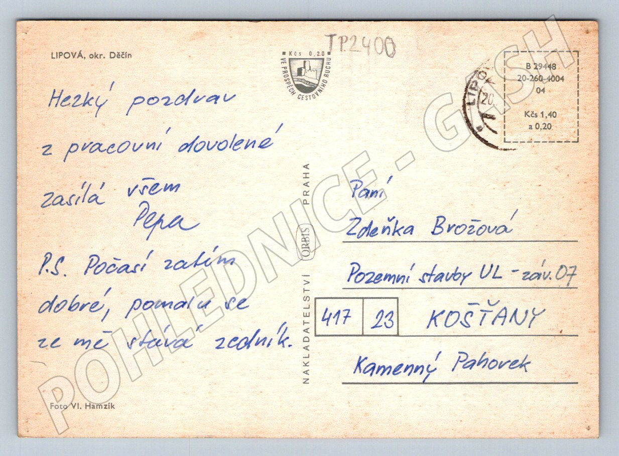 Pohlednice Lipová okr. Děčín (TP2400)