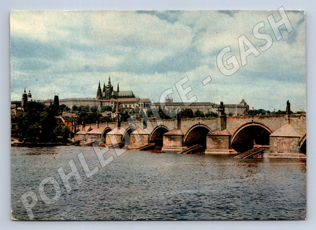 Pohlednice Praha Karlův most Hradčany 1962 (TP2401)