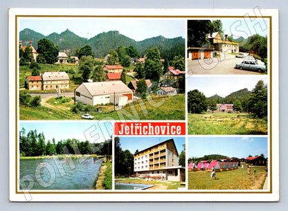 Pohlednice Jetřichovice koláž míst a koupaliště (TP2406)