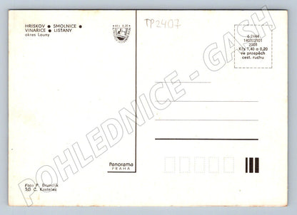 Pohlednice Hříškov Smolnice Vinařice Lištany a motiv piva (TP2407)
