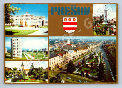 Pohlednice Slovensko Prešov panorama město více pohledů (TP2414)