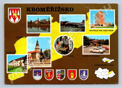 Pohlednice Kroměřížsko koláž míst 1973 (TP2420)