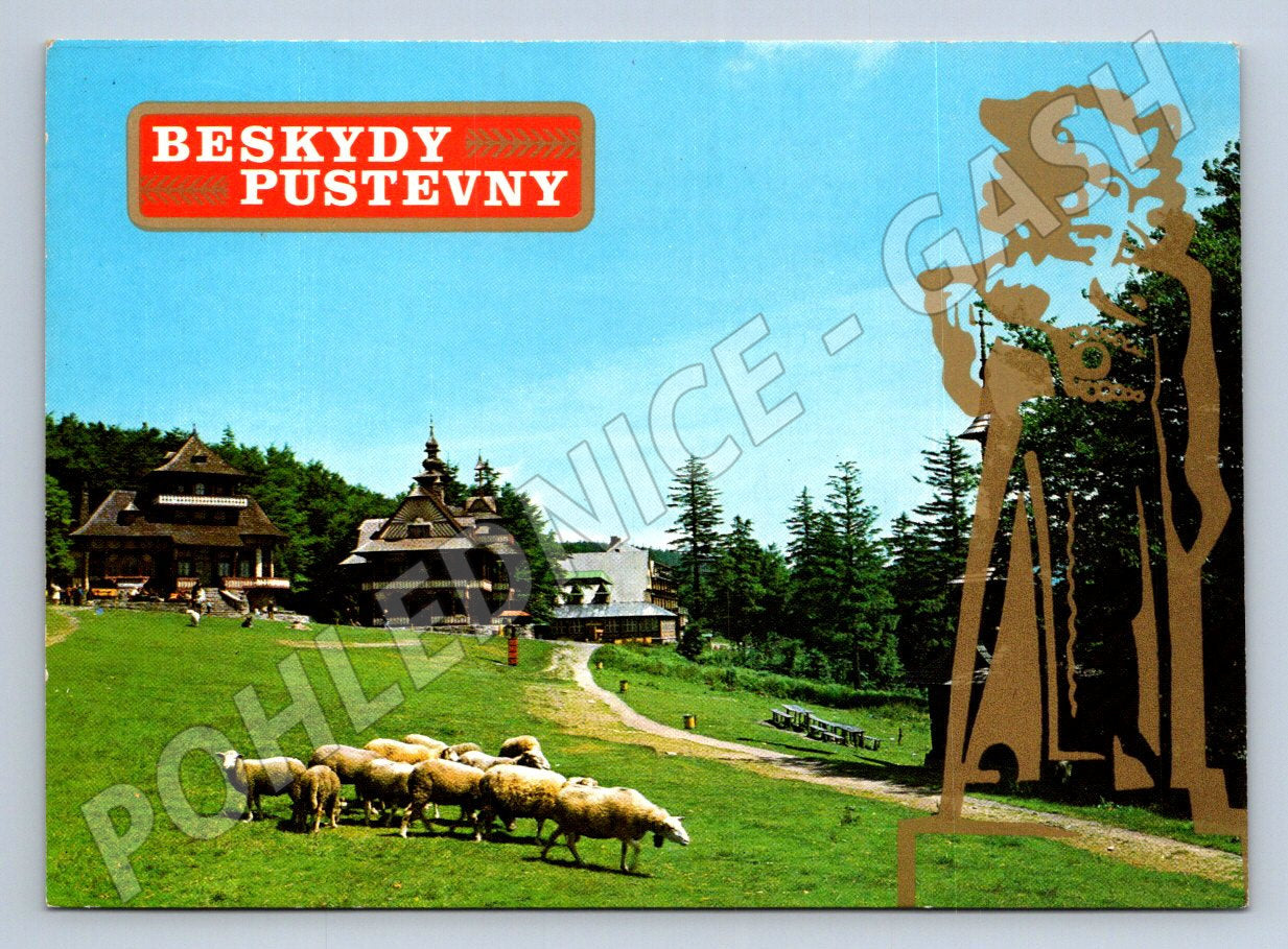 Pohlednice Pustevny Beskydy ovce 1979 (TP2422)
