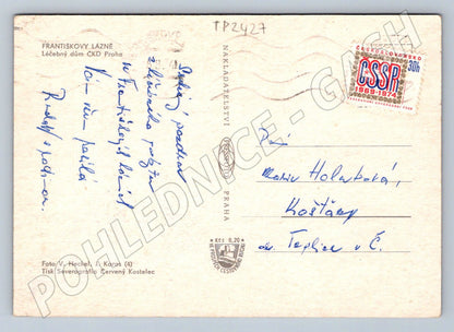Pohlednice Praha Františkovy Lázně Léčebný dům 1970s (TP2427)