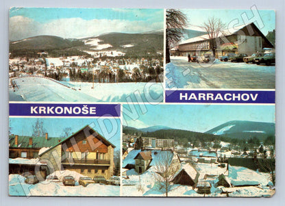 Pohlednice Harrachov Krkonoše zimní motivy 1984 (TP2446)