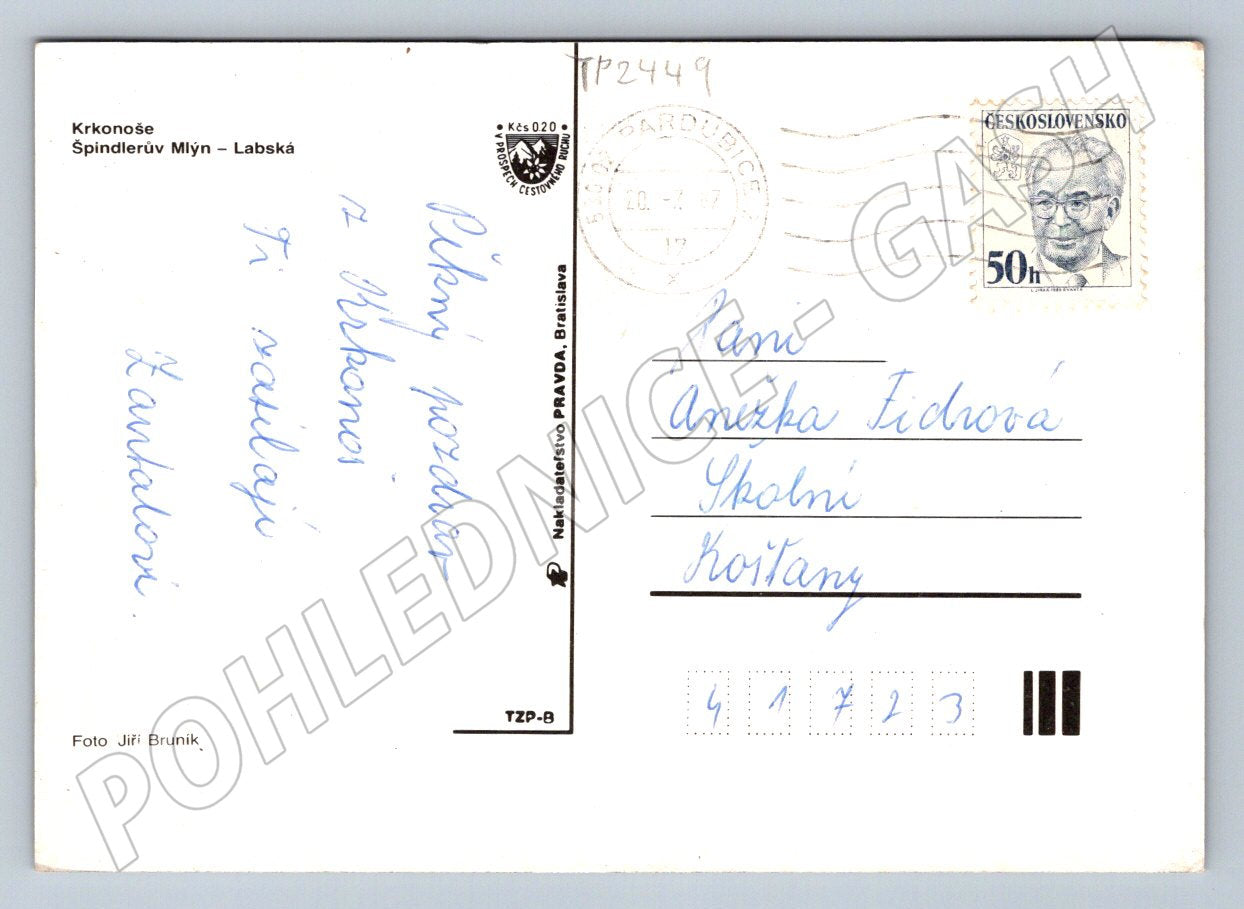 Pohlednice Krkonoše Špindlerův Mlýn (TP2449)