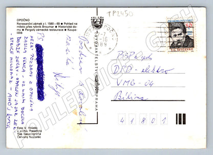Pohlednice Opočno více pohledů 1989 (TP2450)
