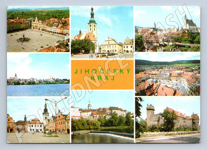 Pohlednice Jihočeský kraj koláž měst 1981 (TP2454)