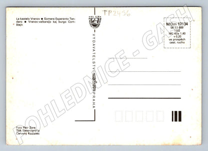 Pohlednice Lančov Vranov hrad, řeka, kemp (TP2456)