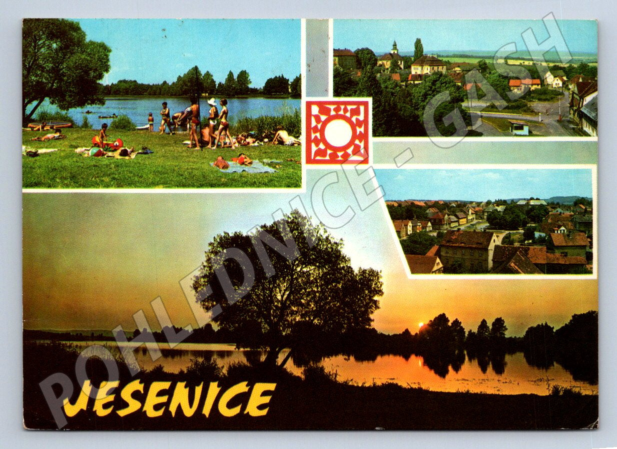 Pohlednice Jesenice koupání krajina 1973 (TP2461)