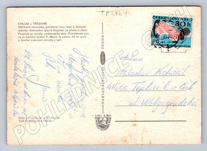 Pohlednice Chlum u Třeboně různé pohledy cca 1968 (TP2464)
