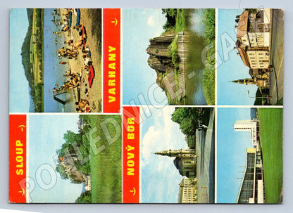 Pohlednice Sloup Varhany Nový Bor multi-view 1972 (TP2470)