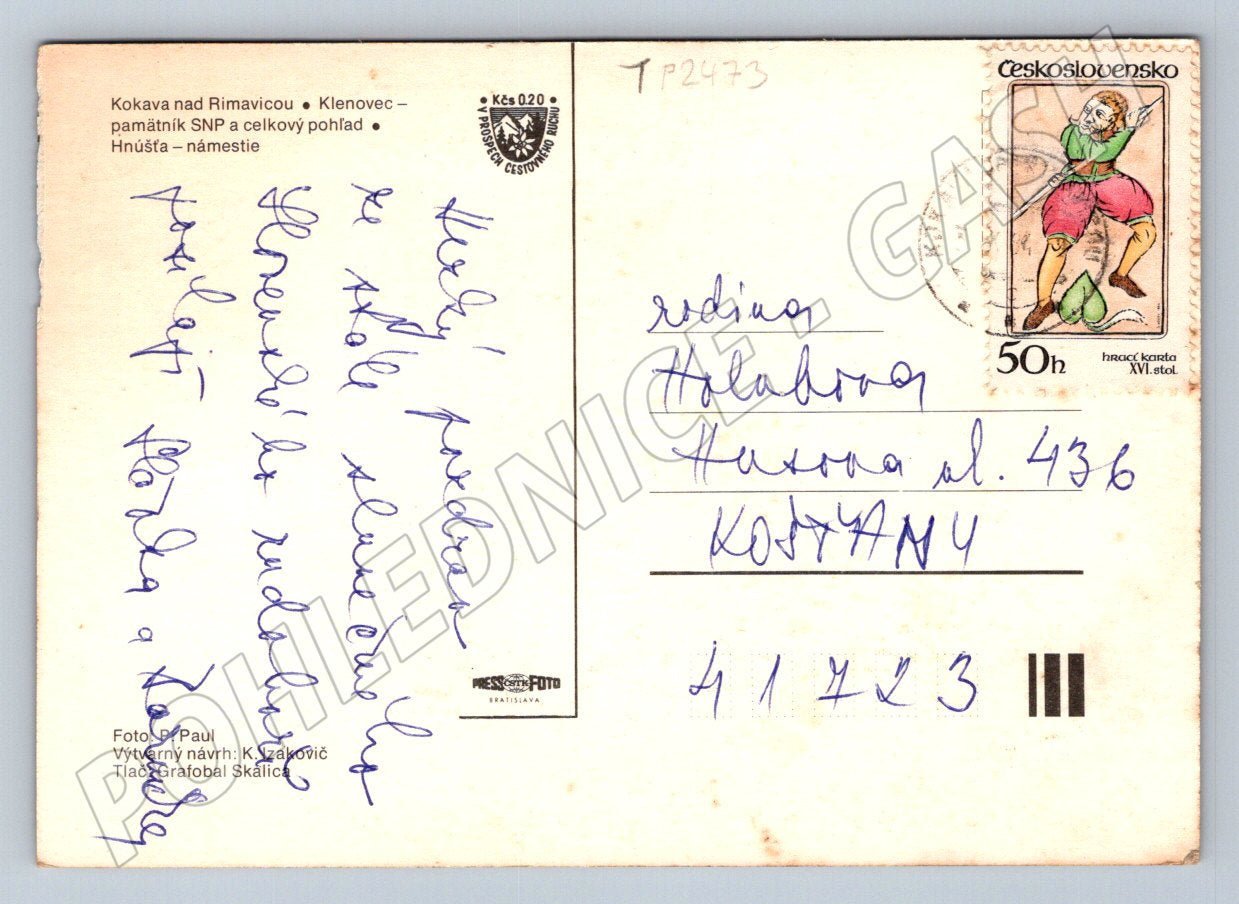 Slovensko Kokava nad Rimavicou, Klenovec, Hnúšťa 1970s (TP2473)