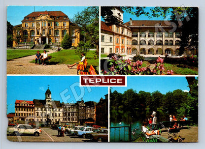 Pohlednice Teplice lázeňské budovy park jezero (TP2477)