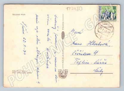 Pohlednice Železná Ruda kostel 1970 (TP2480)