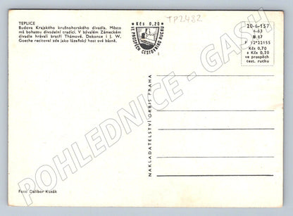 Pohlednice Teplice Krajinské divadlo zahrada 1963 (TP2482)