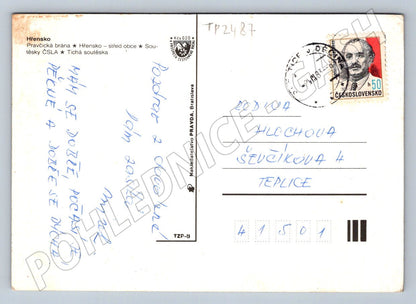 Pohlednice Hřensko Pravčická brána Soutěsky 1974 (TP2487)