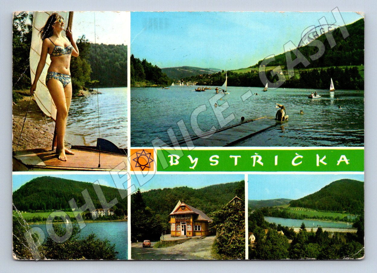 Pohlednice Bystřička přehrada 1978 (TP2488)