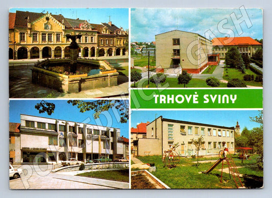 Pohlednice Trhové Sviny více pohledů 1988 (TP2501)