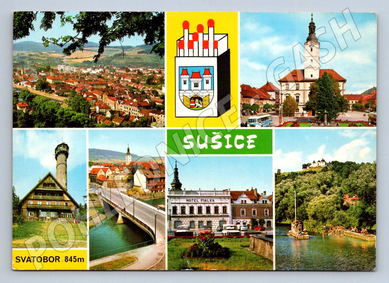 Pohlednice Sušice Svatohoř multi-view 1955 (TP2515)