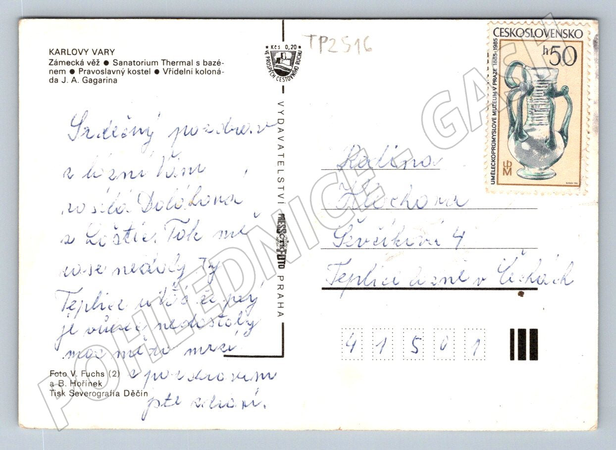 Pohlednice Karlovy Vary různé motivy (TP2516)