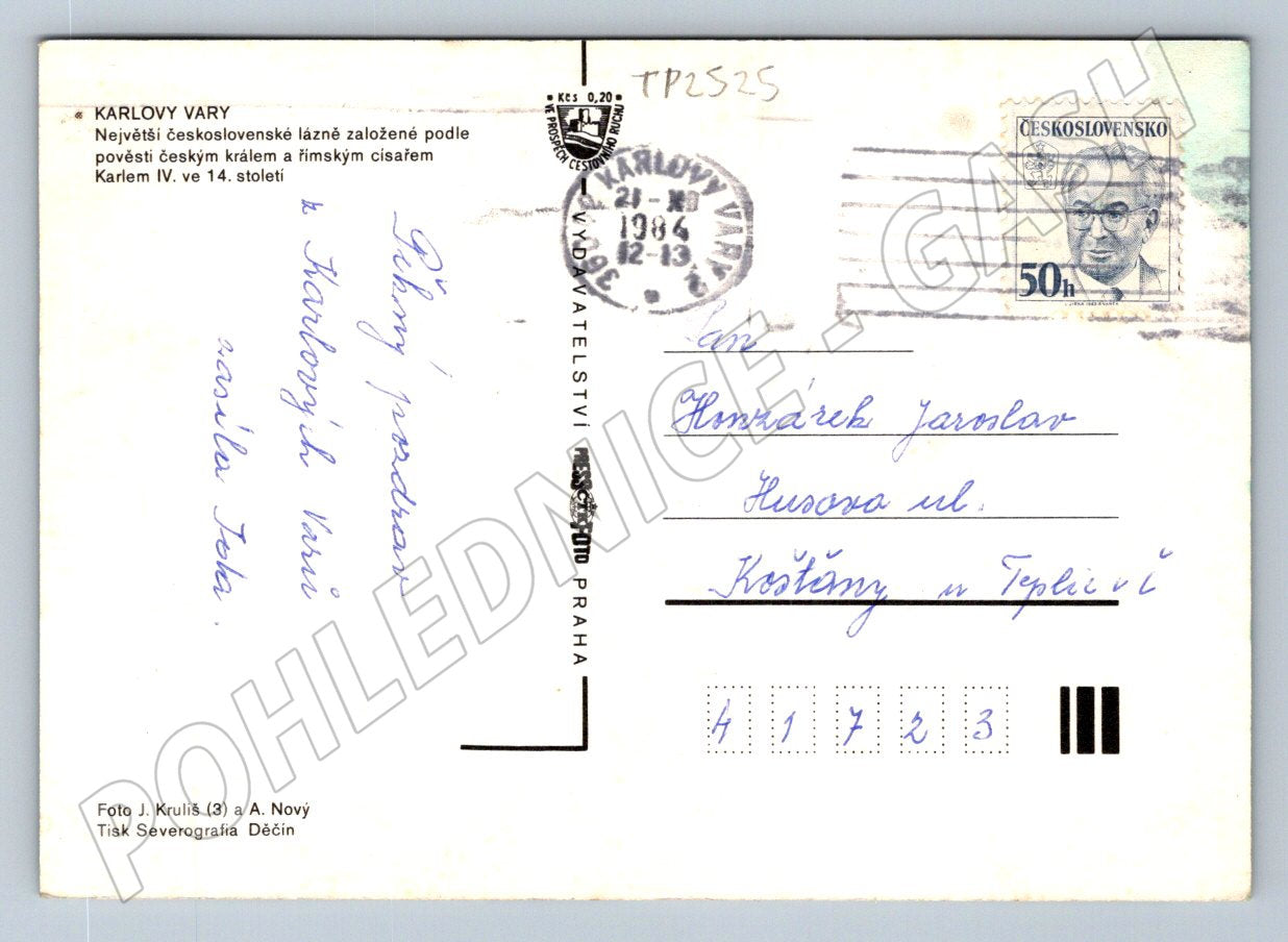 Pohlednice Karlovy Vary multiview 1984 (TP2525)