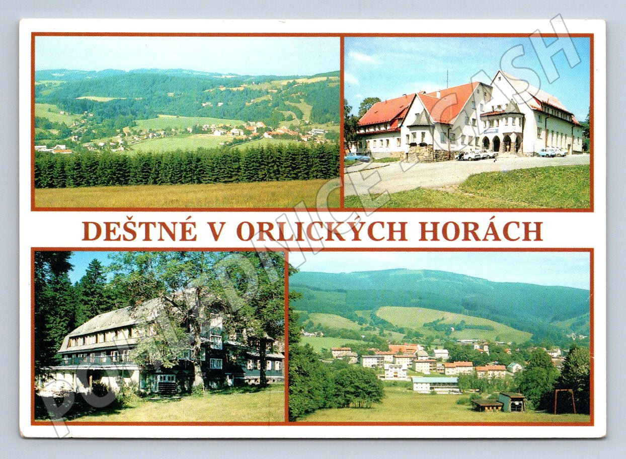Pohlednice Deštné v Orlických horách celkový pohled (TP2532)