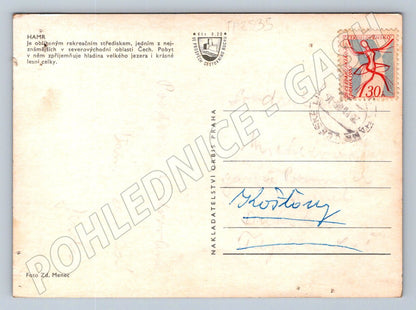 Pohlednice Hamr na Jezeře jezero a domy 1965 (TP2535)