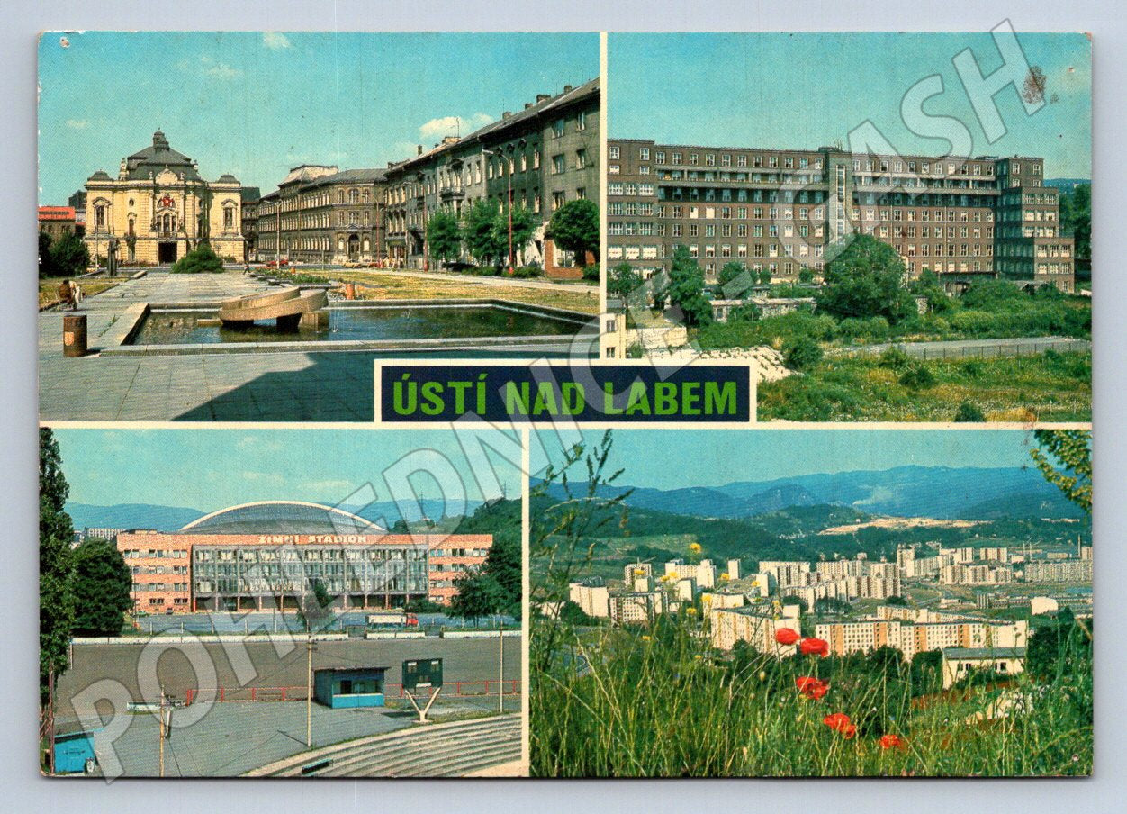 Pohlednice Ústí nad Labem pohledy na město 1986 (TP2542)