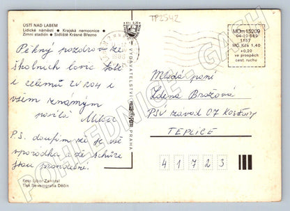 Pohlednice Ústí nad Labem pohledy na město 1986 (TP2542)