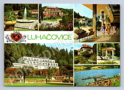 Pohlednice Luhačovice koláž záběrů cca 1970 (TP2556)