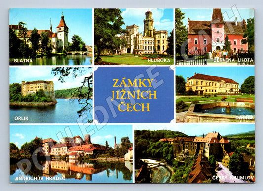 Pohlednice Zámky Jižních Čech koláž (TP2568)