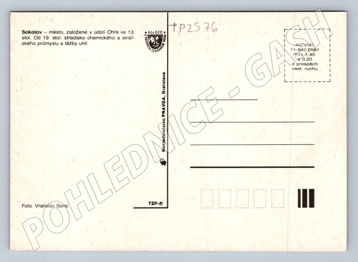 Pohlednice Sokolov koláž záběrů města (TP2576)