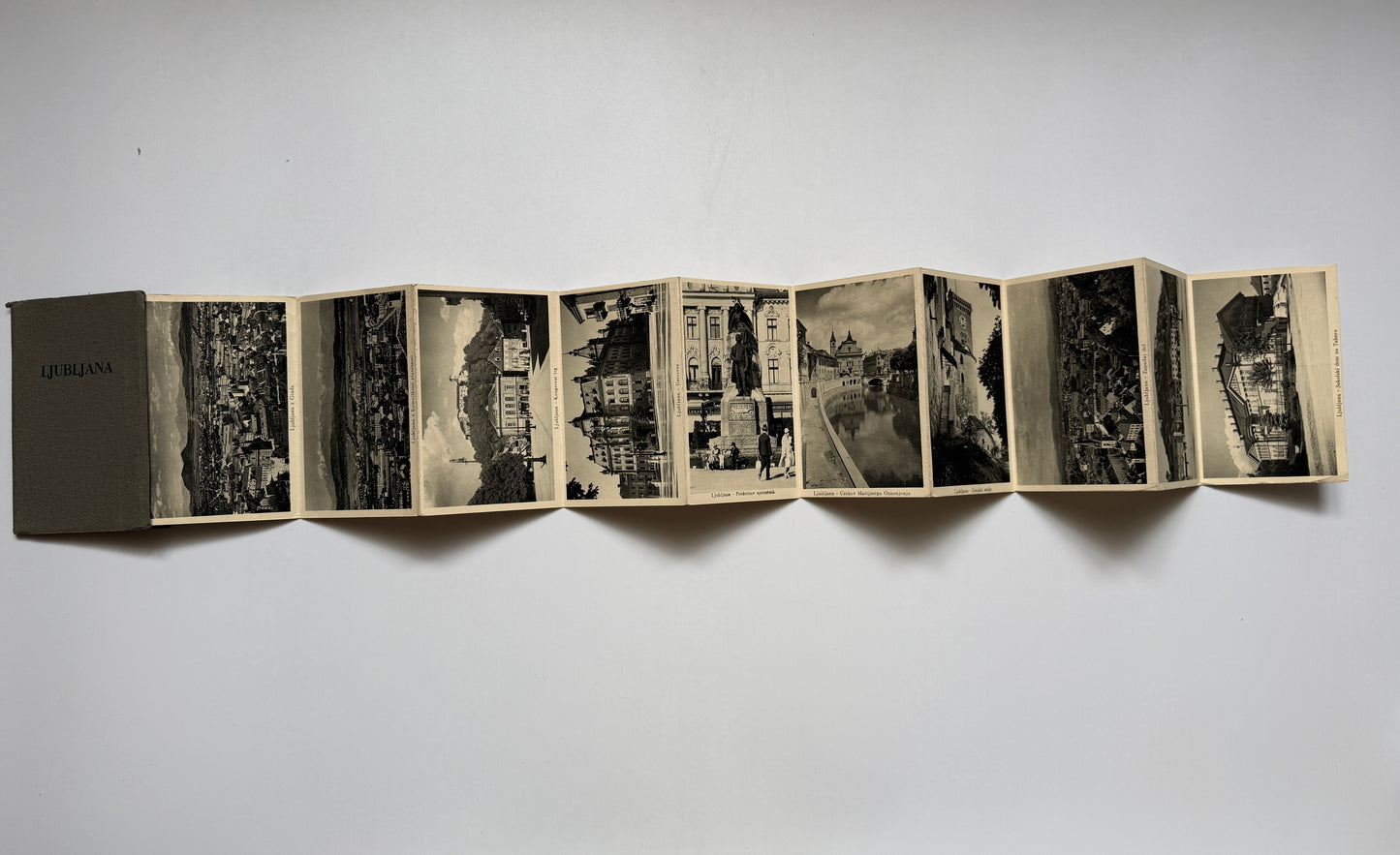 Sada pohlednic Ljubljana místopis panoramatické pohledy (BM104)