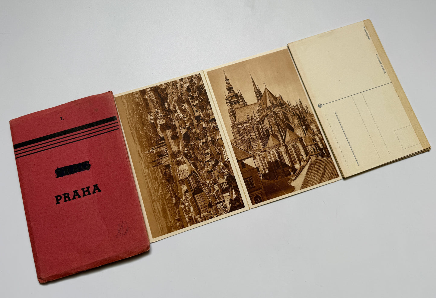 Sada pohlednic Praha leporelo hrad katedrála panoráma (BM108)