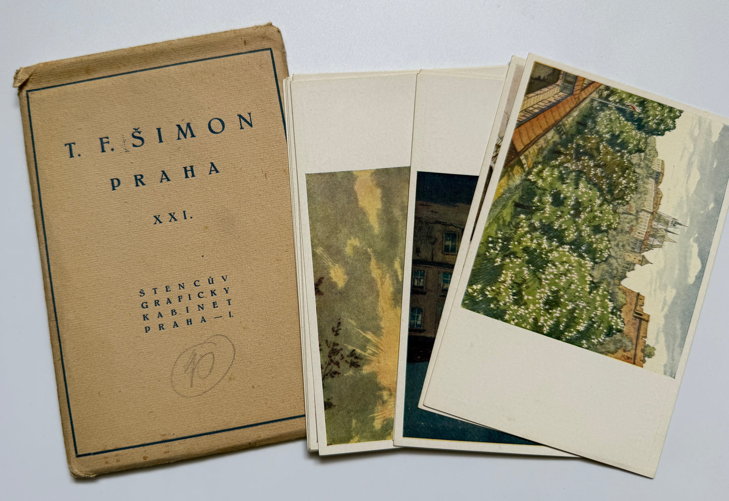 Sada pohlednic T. F. Šimon Praha XI grafický kabinet (BM114)
