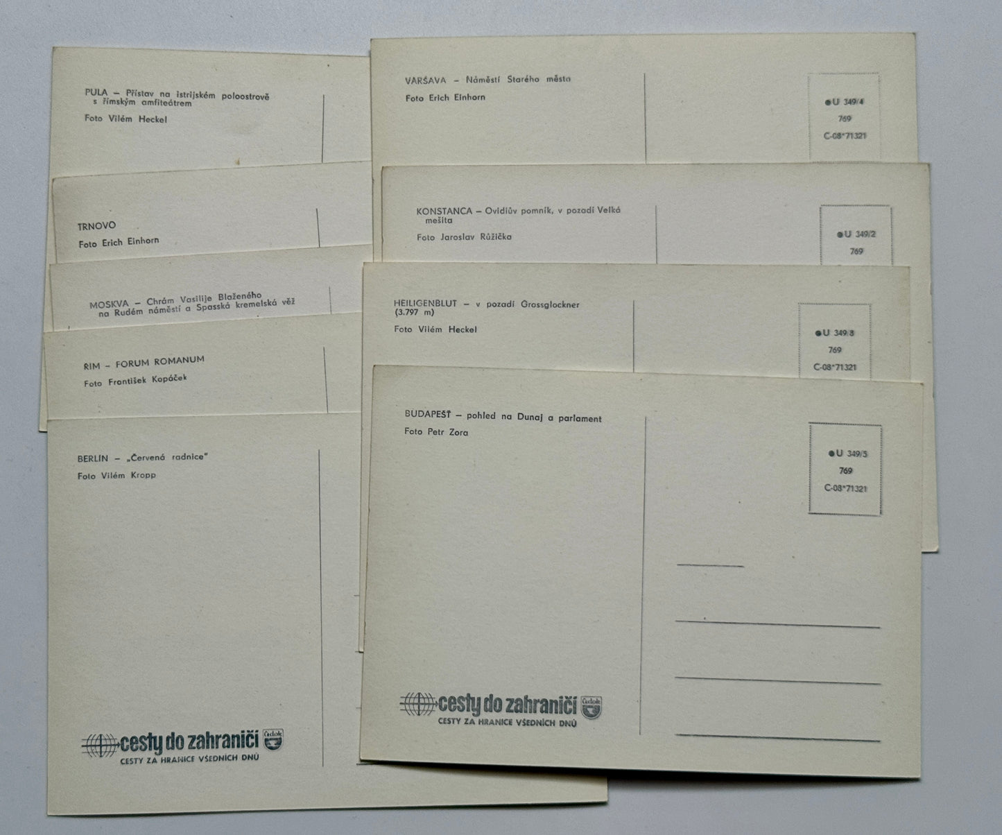 Sada pohlednic Cesty do zahraničí Čedok místopis různé (BM141)