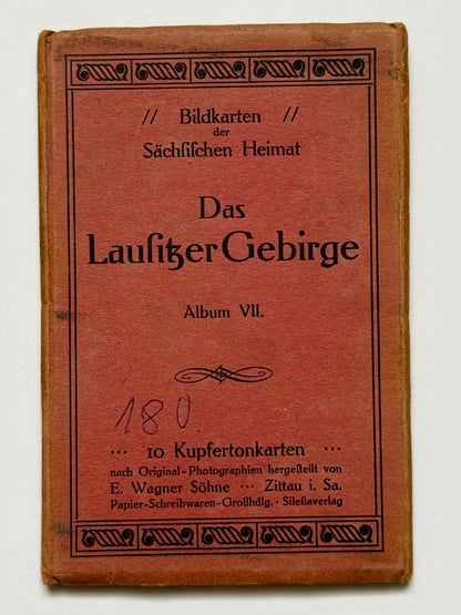 Sada místopisných karet Lausitzer Gebirge Album VII staré tisk (BM142)