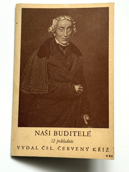 Sada 12 pohlednic Naši buditelé reprodukce ČSČK meziválečné (BM144)